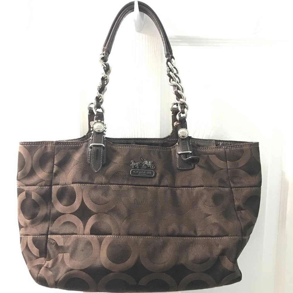 Coach horse and carriage brown shoulder bag